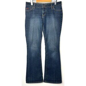 Dish Denim Womens Jeans Wide Leg Flare Bootcut Retro Low Rise Blue Size 31x34